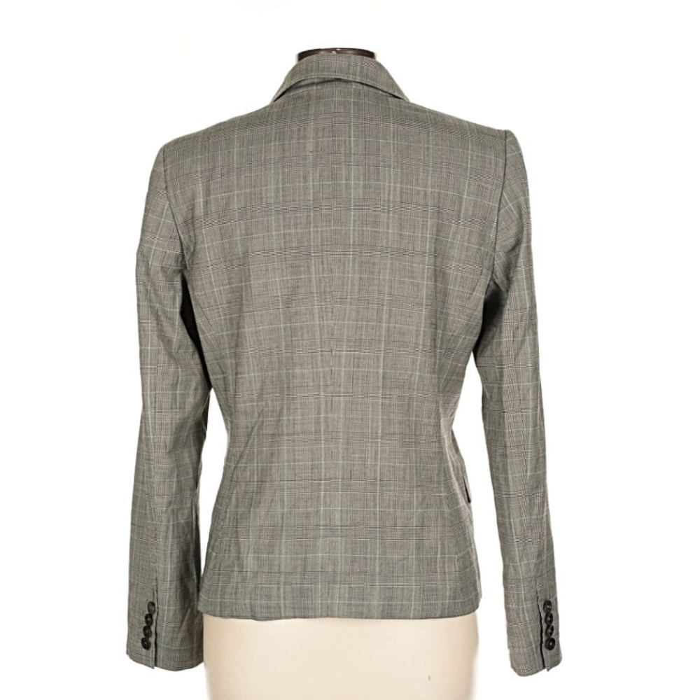 Elie Tahari Plaid Gray Blazer - Picture 2 of 7